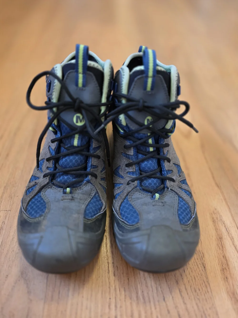 Merrell Kids Blue and Gray Hiking Boots Size 7